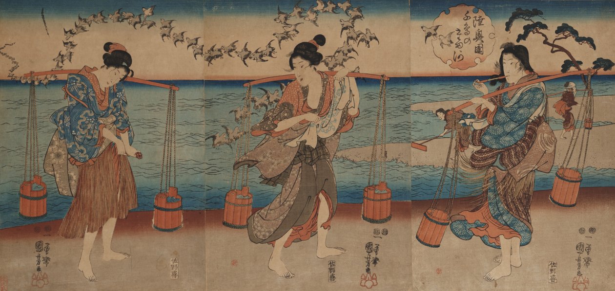 Plover Crystal River Mutsun maakunnassa tekijältä Utagawa Kuniyoshi