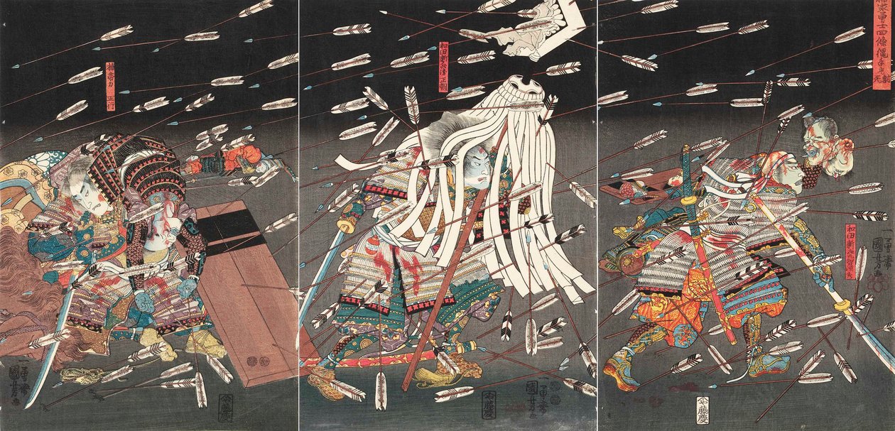 Kamferipuun st s pää d lapsen harjanteella Vaikeus öljyä ja rasvaa teurastettu lapsen harjanteella, n. 1851. tekijältä Utagawa Kuniyoshi