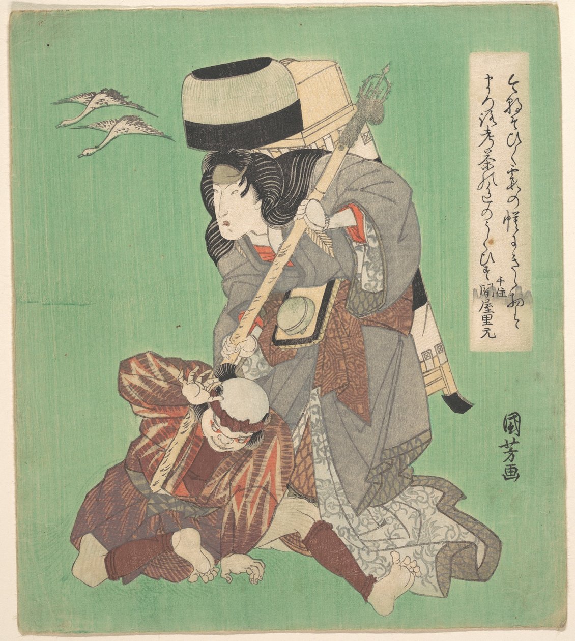 Teatterikohtaus tekijältä Utagawa Kuniyoshi