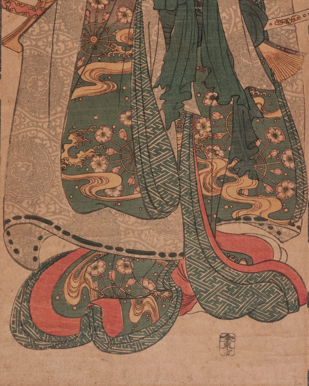 Nimetön; annettu nimi: Shirabyōshi sudaren alla tekijältä Utagawa Kuniyoshi