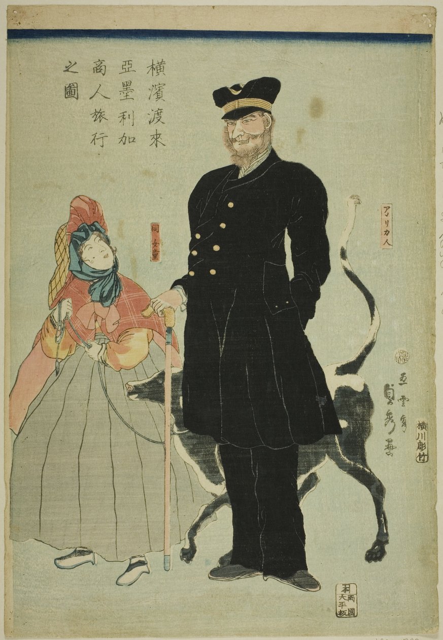 Amerikkalainen Mother T Lavaigne -jäsen Yokohama tekijältä Utagawa Sadahide