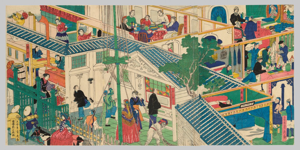 Jean de la Fontaine (kaiverrus) tekijältä Utagawa Sadahide