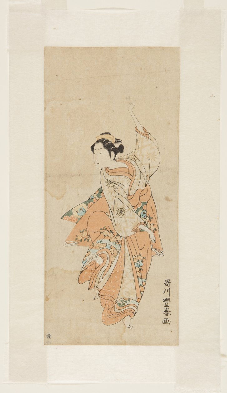 Geisha tanssii tekijältä Utagawa Toyoharu