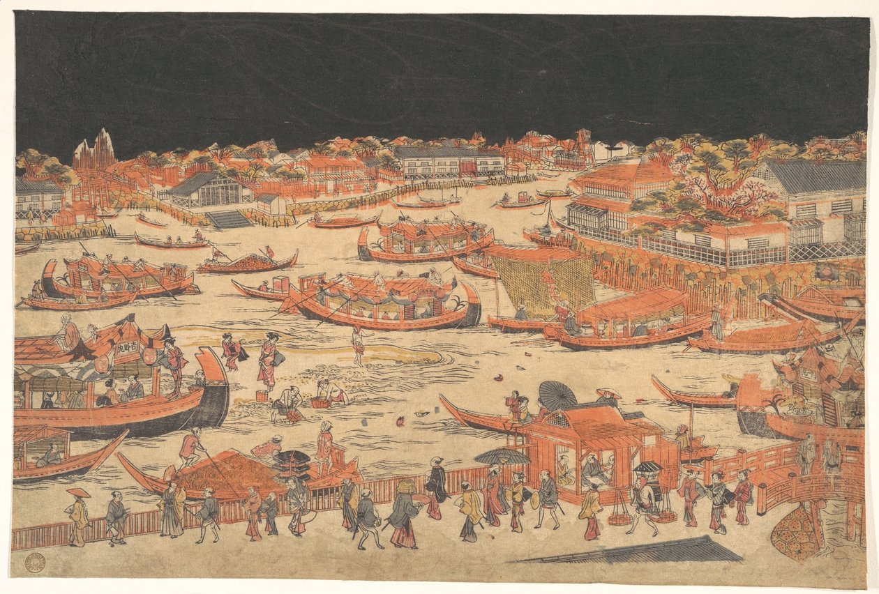 Jokikauden avajaiset tekijältä Utagawa Toyoharu