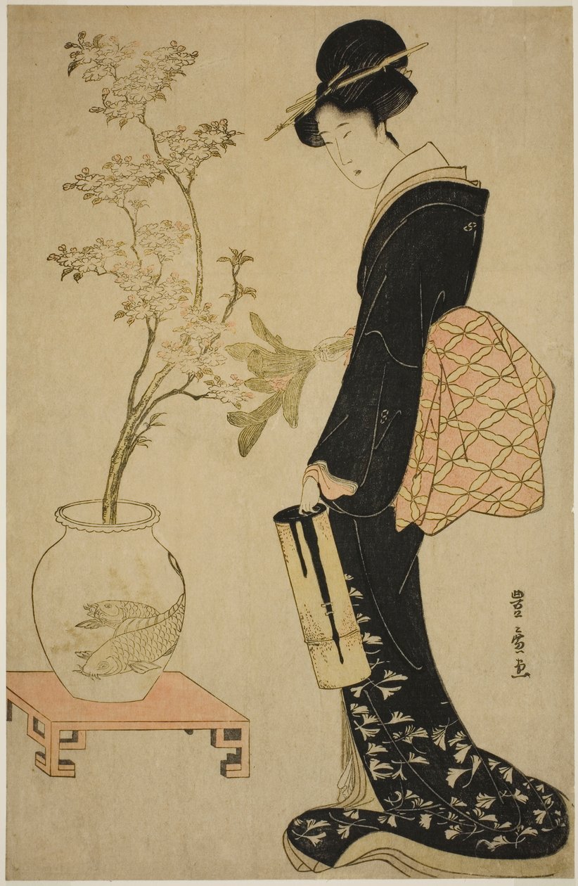 Ikebanaa katsomassa tekijältä Utagawa Toyohiro