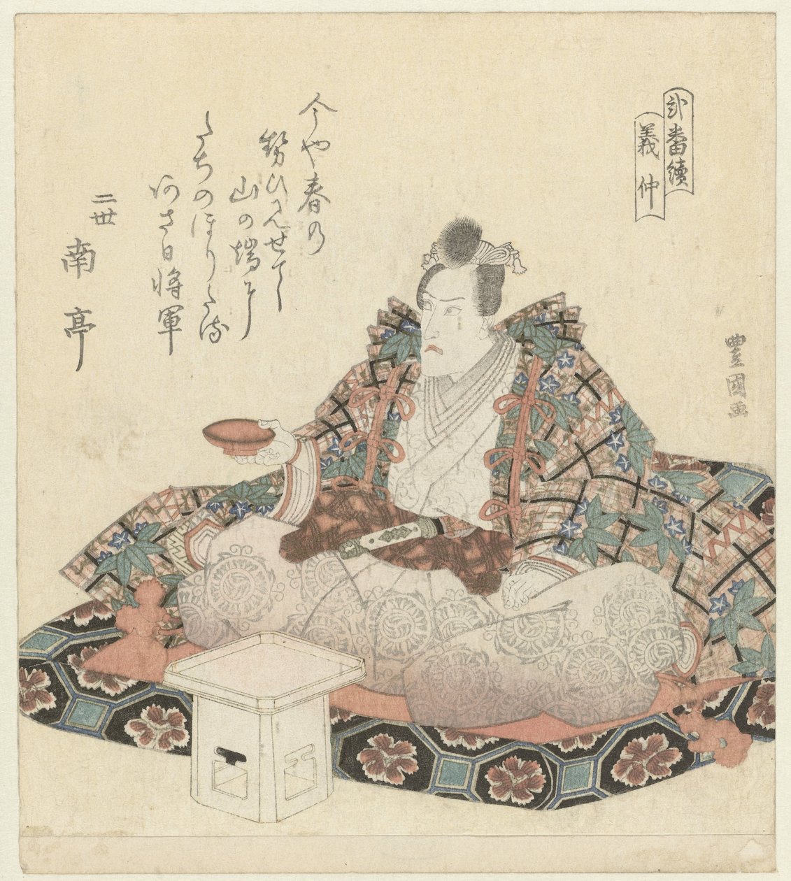 Minamoto no Yoshinaka Yoshinaka Een ji p chie k Niban Tsuzuki tekijältä Utagawa Toyokuni (I)