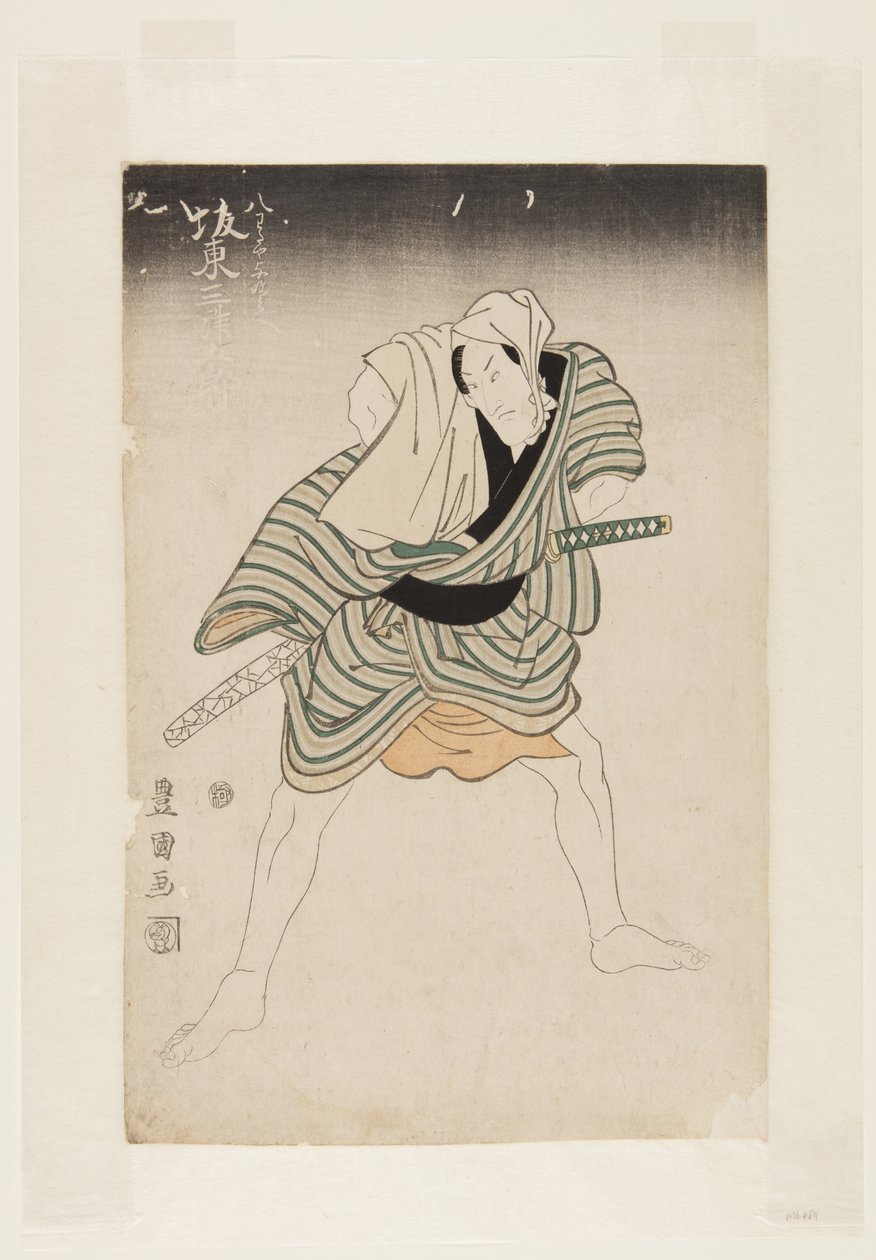 Näyttelijä Bando Mitsugoro III (värillinen puupalikkaprintti) tekijältä Utagawa Toyokuni