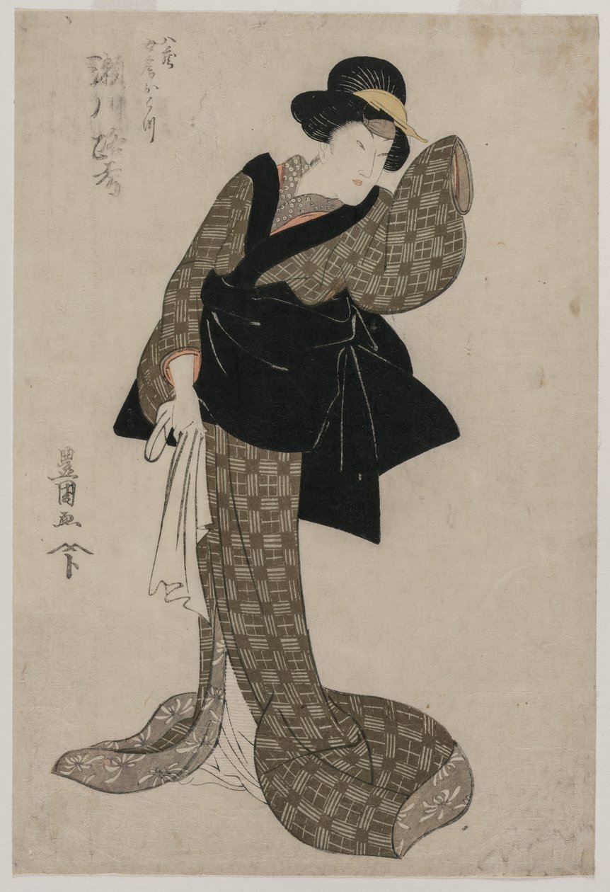 Segawa Roko As Bowlin vaimo ensin, n. 1805. tekijältä Utagawa Toyokuni