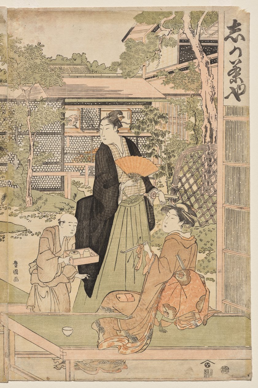 Shika Teahouse tekijältä Utagawa Toyokuni