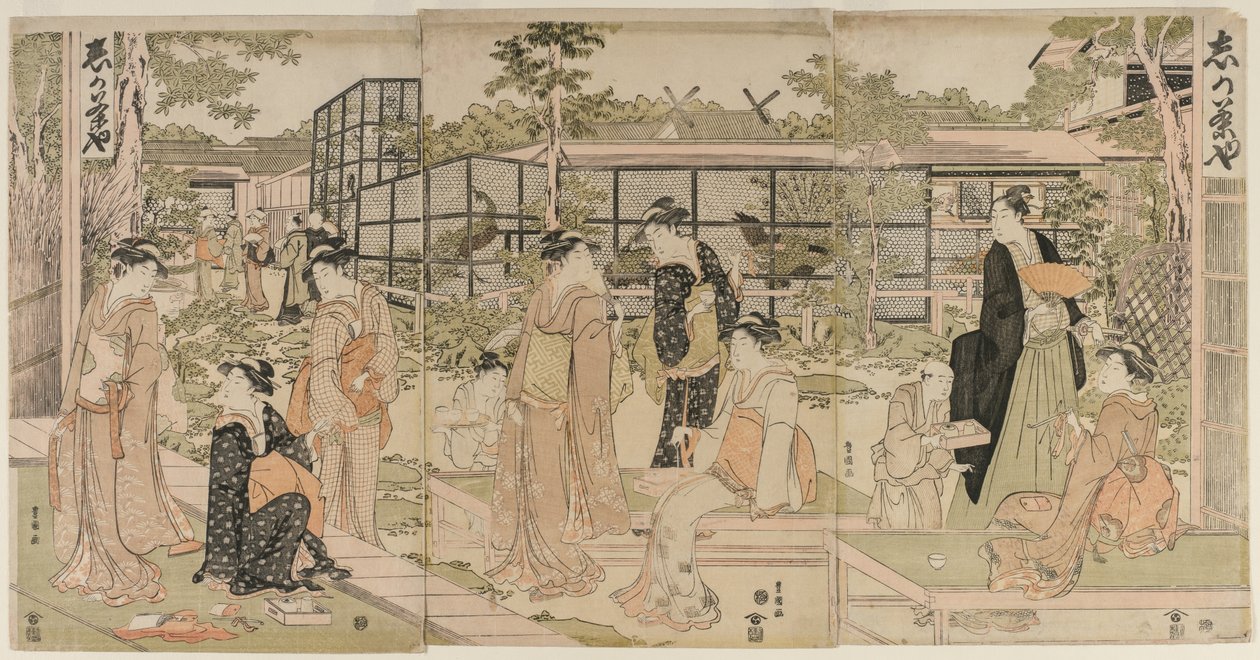 Shika Teahouse tekijältä Utagawa Toyokuni