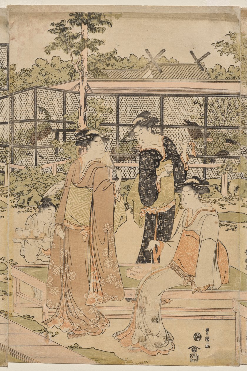 Shika Teahouse tekijältä Utagawa Toyokuni