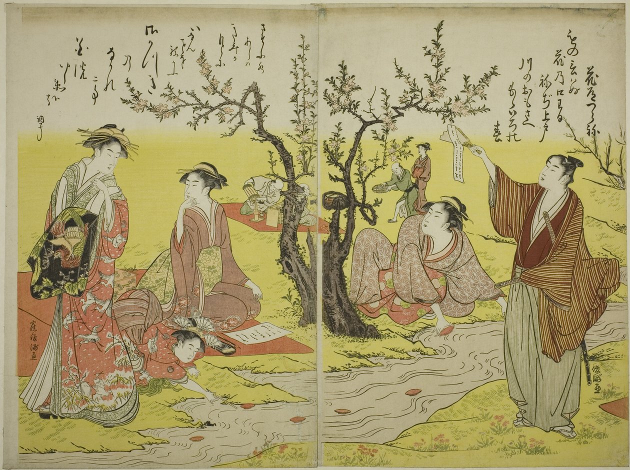 Winding Stream -juhlat (Kyokusui no en) tekijältä Utagawa Toyokuni I