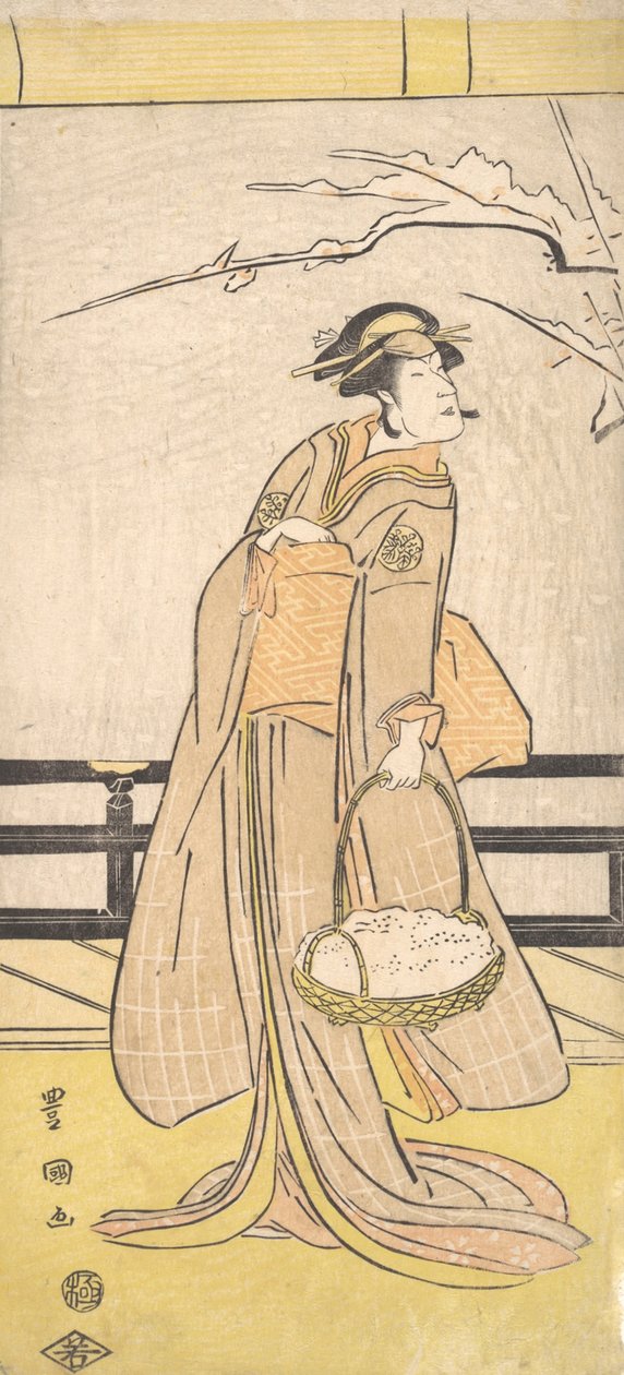 Nakayama Tomisaburo naisroolissa, n. 1790-1825. tekijältä Utagawa Toyokuni I