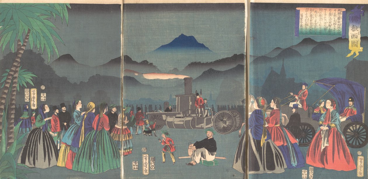 Ranskan furansukoku, 2. kuukausi, 1865. tekijältä Utagawa Yoshitora