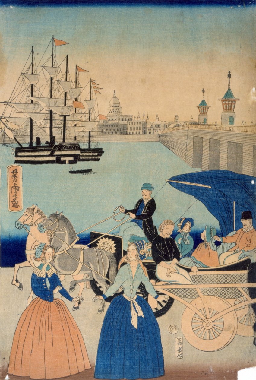 Kuva Lontoosta, Englannista tekijältä Utagawa Yoshitora
