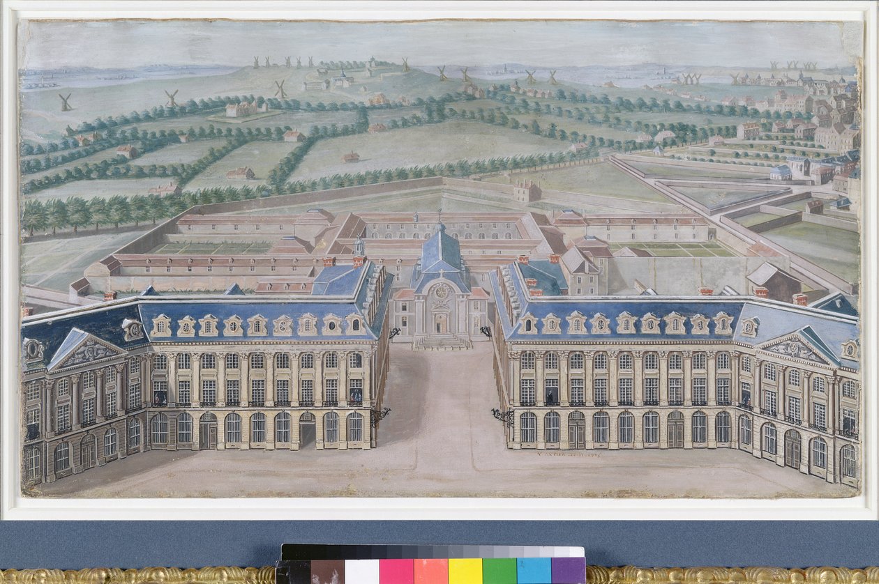 Place Louis-le-Grand ja kapusiiniluostari, n. 1705 tekijältä V. Antier