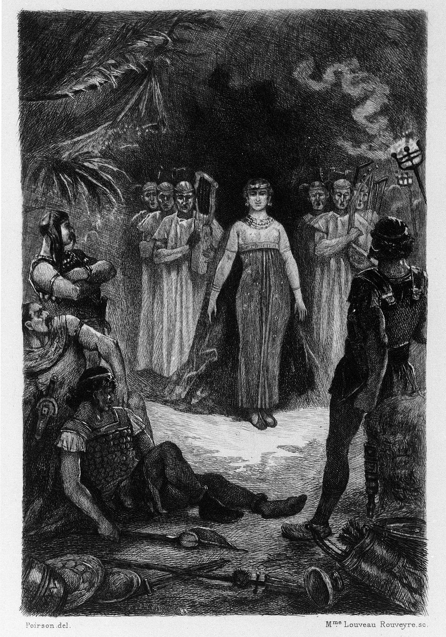 Kuvitus V.A. Poirson (1890) Gustave Flaubertin romaaniin "Salammbo", joka ottaa kehykseksi palkkasoturisodan ensimmäisen puunilaissodan aikaan (246-241 eKr.) roomalaisten ja karthagolaisten välillä. tekijältä Victor Armand Poirson