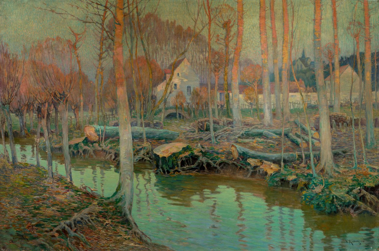 Vanha mylly Givernyssä, 1899 tekijältä Vaclav Radimsky
