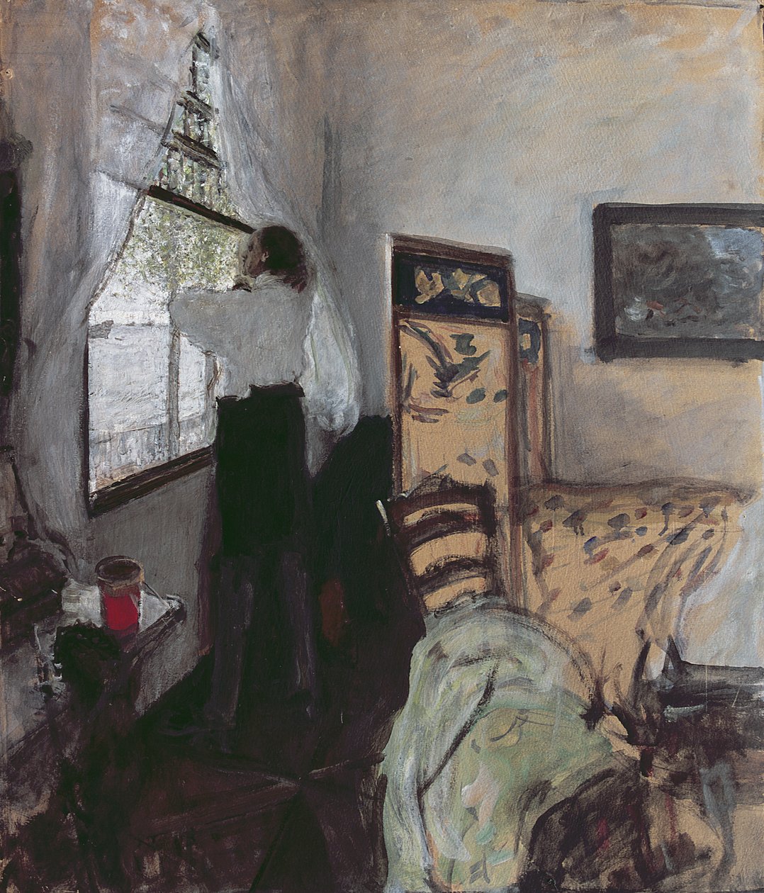 Pietari I (1672-1725) Monplaisirissa (guassi kortille asetettu paperille) tekijältä Valentin Aleksandrovich Serov
