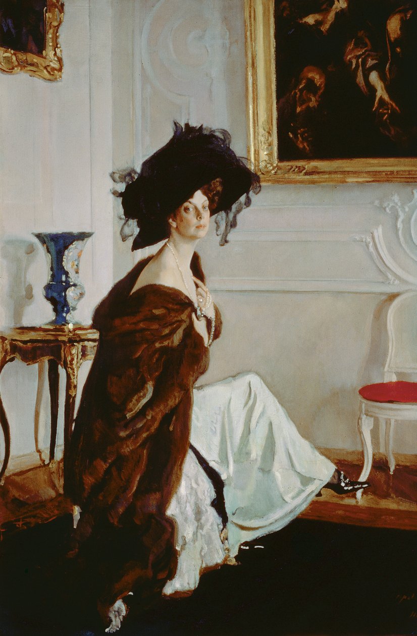 Prinsessa Olga Konstantinovna Orlovan (1872-1923) muotokuva 1911 tekijältä Valentin Aleksandrovich Serov