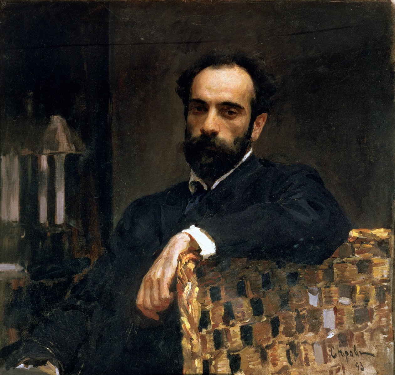 Muotokuva taiteilija Isaak Iljitš Levitanista (1860-1900), 1893. tekijältä Valentin Aleksandrovich Serov