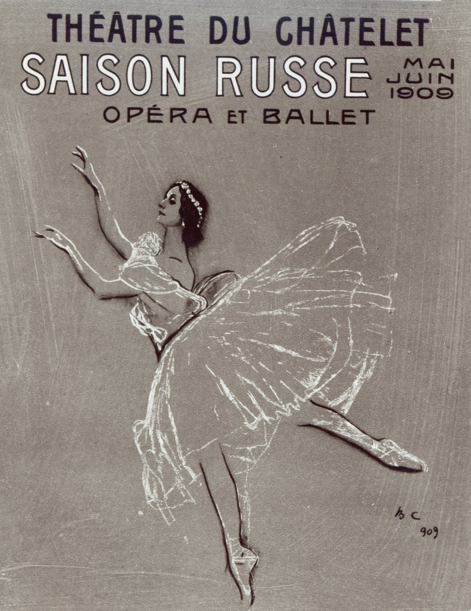 Juliste "Saison Russe" -tapahtumaan Theatre du Chatelet