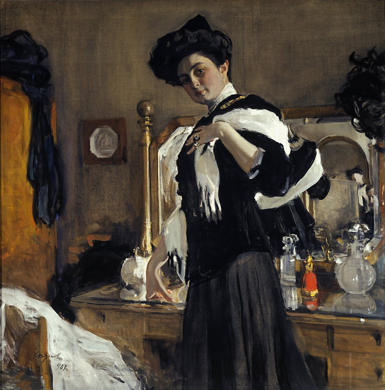 Портрет Г.Л.Гиршман tekijältä Valentin Aleksandrovich Serov