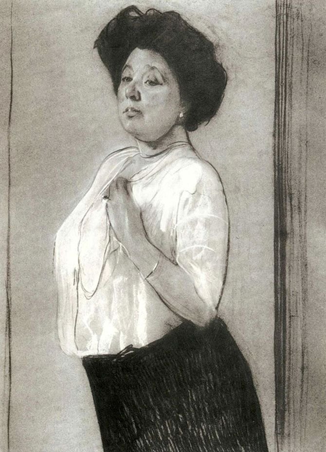 Nadezhda Lamanovanin muotokuva: n tekijältä Valentin Aleksandrovich Serov