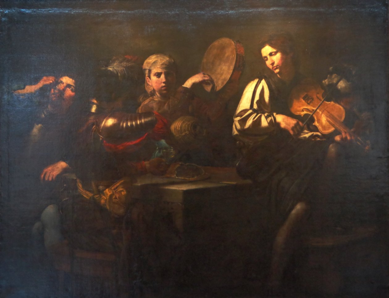 Musiciens et soldats tekijältä Valentin de Boulogne