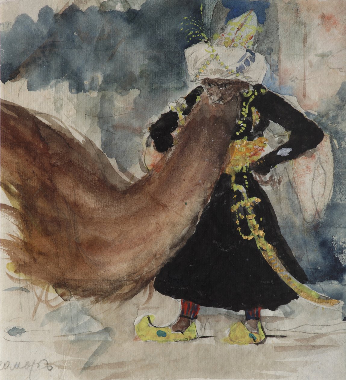 Chernomor. Pukusuunnittelu M. Glinkan oopperaan Ruslan ja Ljudmila tekijältä Valentin Aleksandrovich Serov