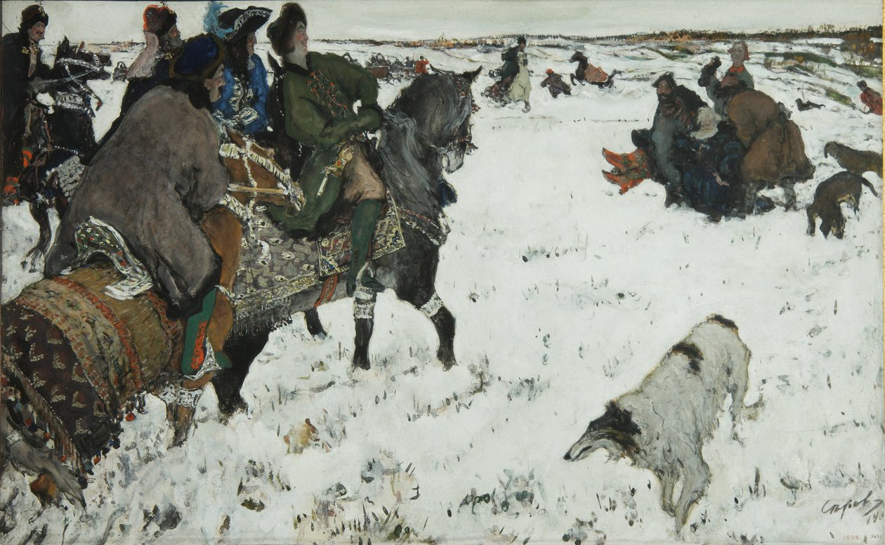 Pietari I Metsästys, 1902 tekijältä Valentin Aleksandrovich Serov