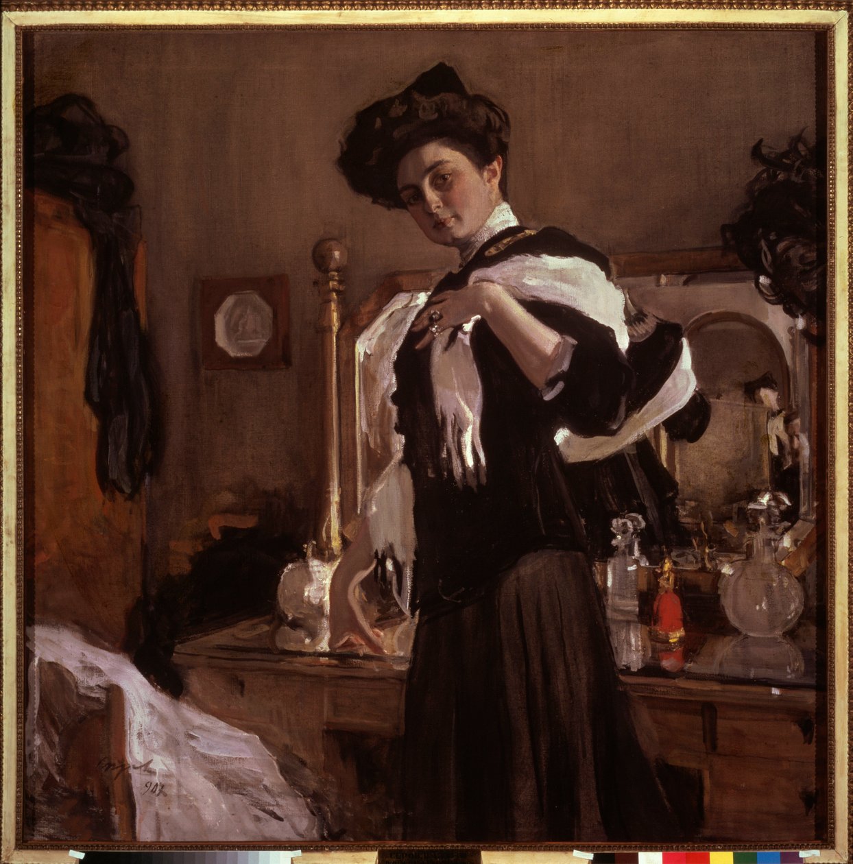 Henrietta Hirshmannin (1885-1970) muotokuva. Valentin Aleksandrovich Serovin (1865-1911) maalaus, tempera kankaalle tekijältä Valentin Aleksandrovich Serov