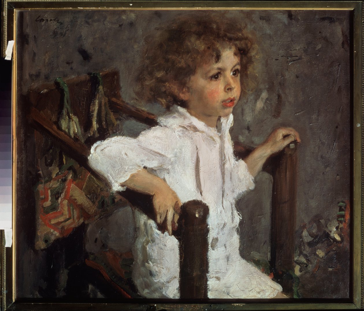 Mika Morosovin muotokuva. Valentin Aleksandrovich Serovin (1865-1911) maalaus öljy kankaalle tekijältä Valentin Aleksandrovich Serov