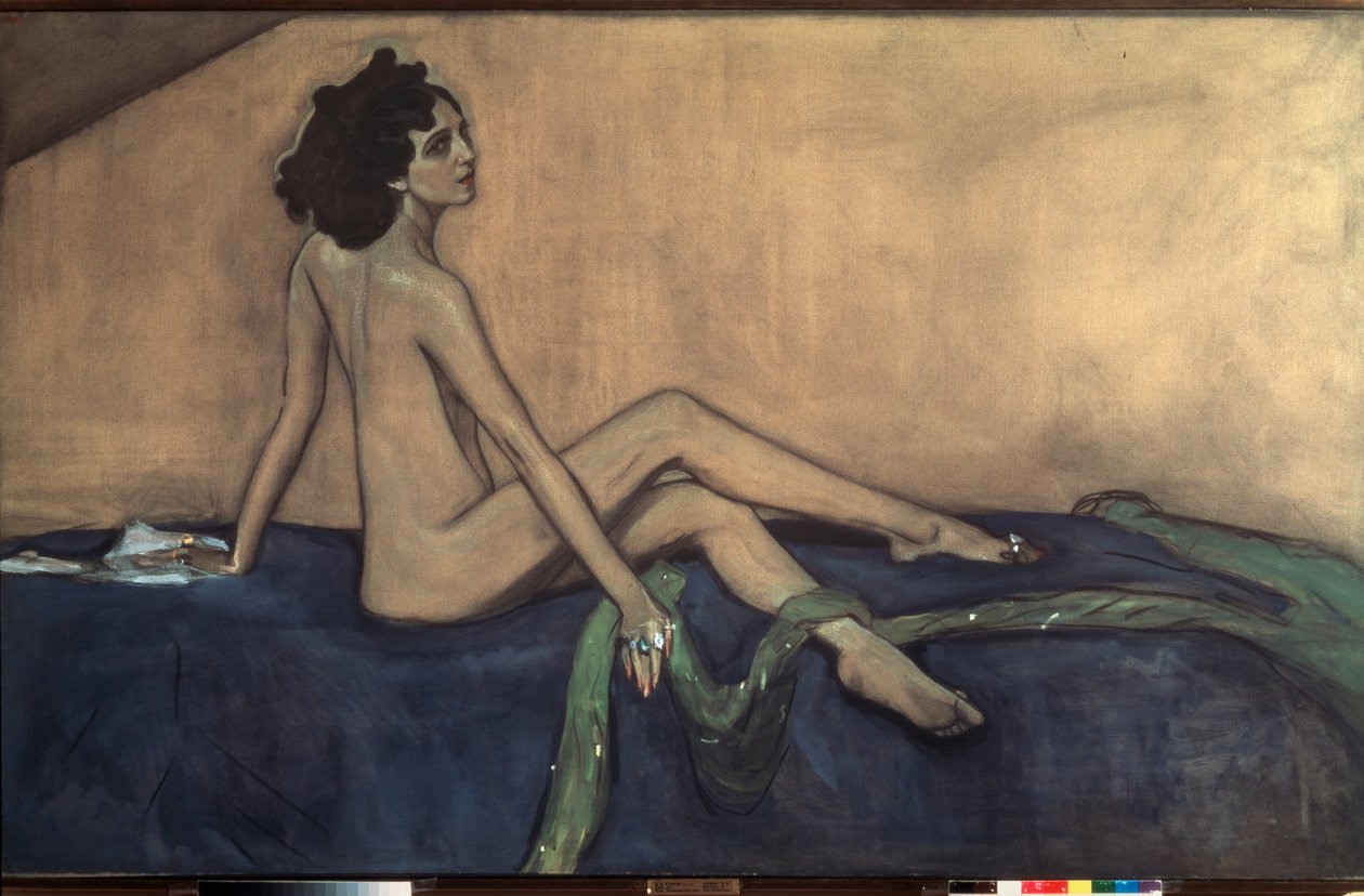 Balerina Ida Rubinsteinin (1885-1960) muotokuva. Valentin Aleksandrovich Serovin (1865-1911) työ, tempera ja musta liitu kankaalle tekijältä Valentin Aleksandrovich Serov