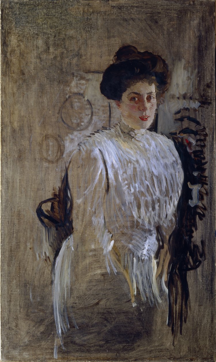 Margarita Kirillovna Morozovan muotokuva, s. Mamontova 1873-1958, 1910 tekijältä Valentin Aleksandrovich Serov