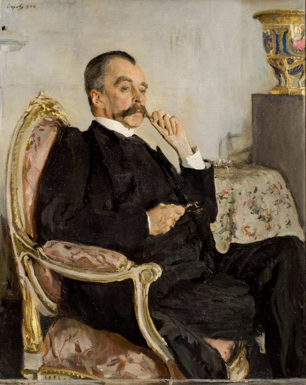 Prinssi Vladimir Mikhaylovich Golitsynin muotokuva 1847-1932, 1906. tekijältä Valentin Aleksandrovich Serov