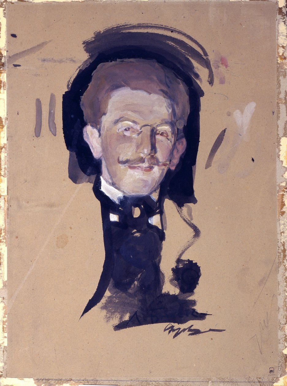 Taiteilija Leon Bakstin muotokuva (Lev Rosenberg tekijältä Valentin Aleksandrovich Serov