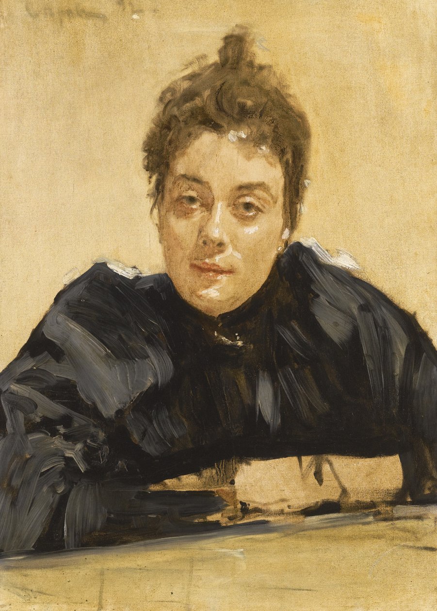 Taiteilija Maria Yakunchikova-Weberin muotokuva 1870-1902 tekijältä Valentin Aleksandrovich Serov