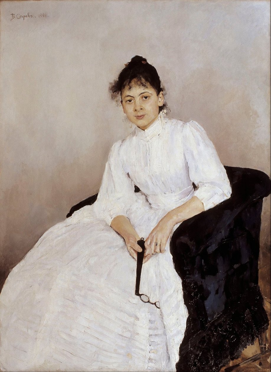 Taiteilija Maria Yakunchikova-Weberin muotokuva 1870-1902, 1885-1887 tekijältä Valentin Aleksandrovich Serov