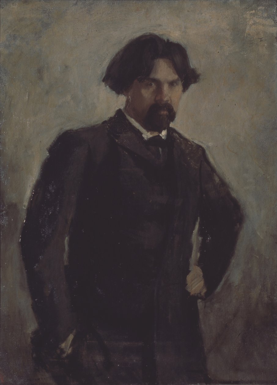 Taiteilija Vasily Surikovin muotokuva 1848-1916 tekijältä Valentin Aleksandrovich Serov