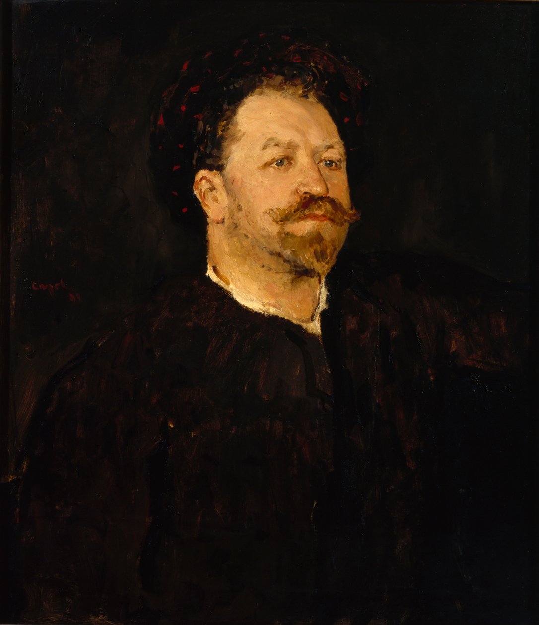 Oopperalaulaja Francesco Tamagnon muotokuva 1850-1905, 1891-1892 tekijältä Valentin Aleksandrovich Serov