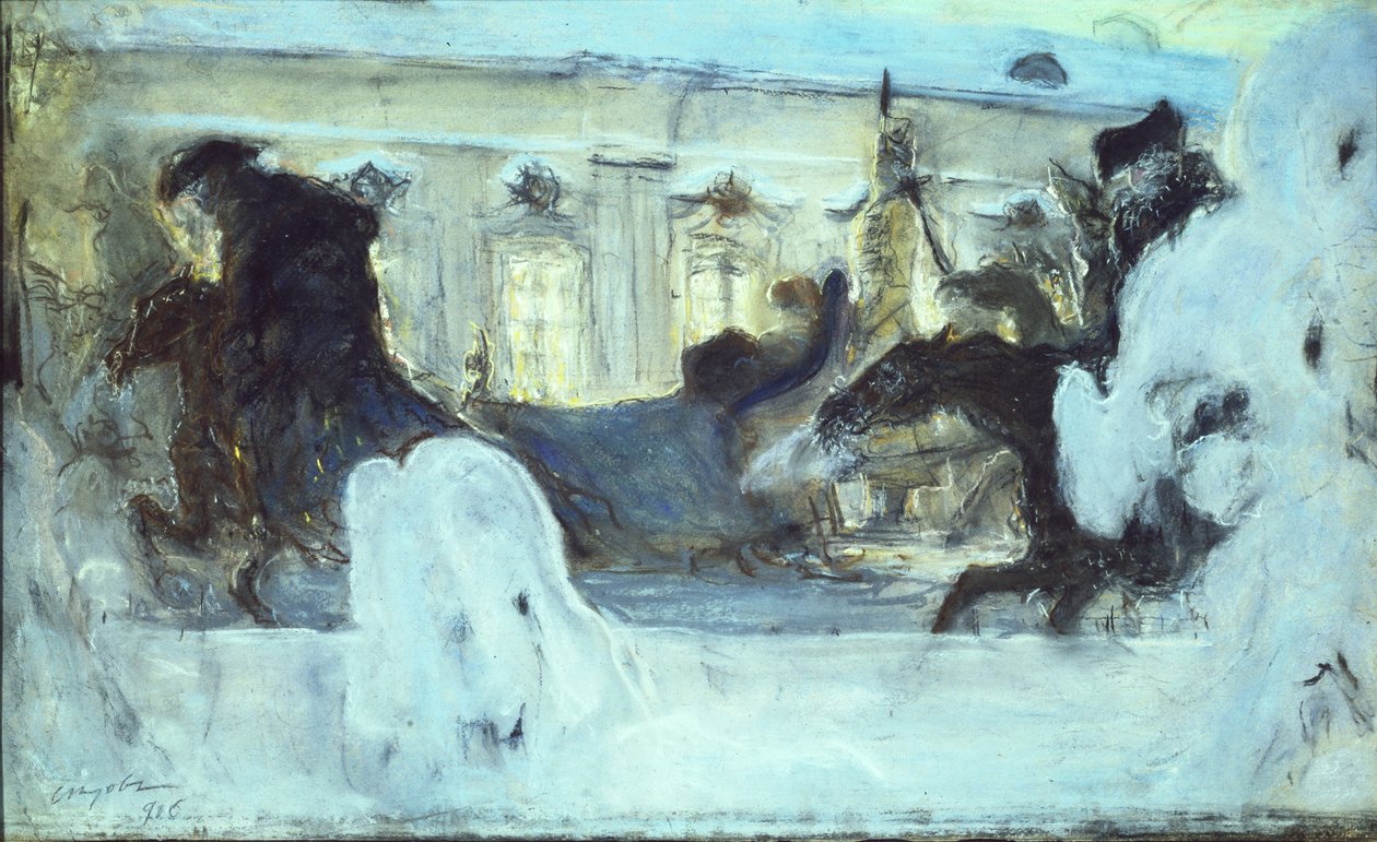 Keisarinna Katariina II:n ratsastus, 1906 tekijältä Valentin Aleksandrovich Serov