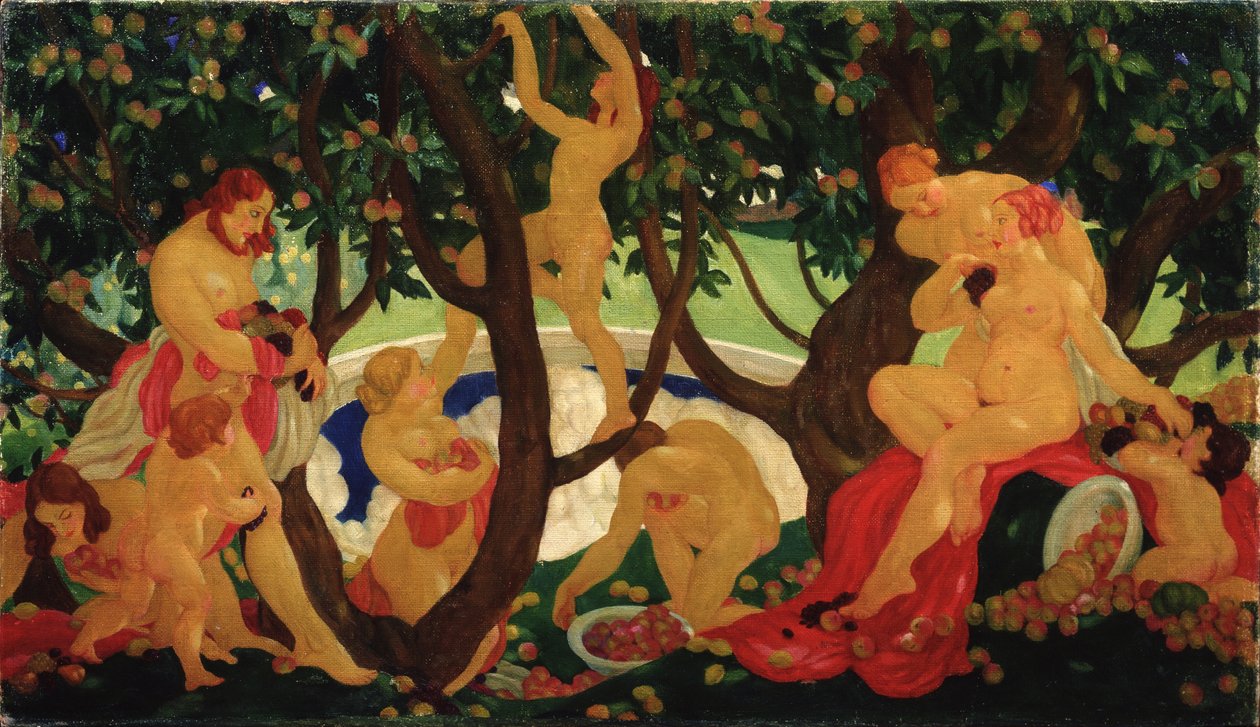 Omenoiden kerääminen, 1917 tekijältä Valentin Alexandrovich Yakovlev