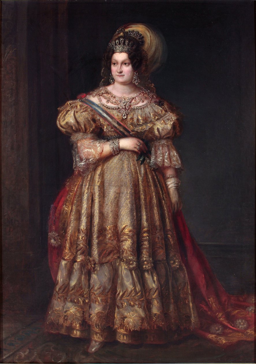 Marie Christine Ferdinande de Bourbon, kahden Sisilian kuninkaallinen prinsessa - Marie-Christine de Bourbon-Siciles (1806-1878) - Carderera y Solanon, Valentinin (1796-1880) muotokuva Maria Christinasta kahdesta Sisiliasta (1806-1878) . Öljy kankaalle, ko tekijältä Valentin Carderera y Solano