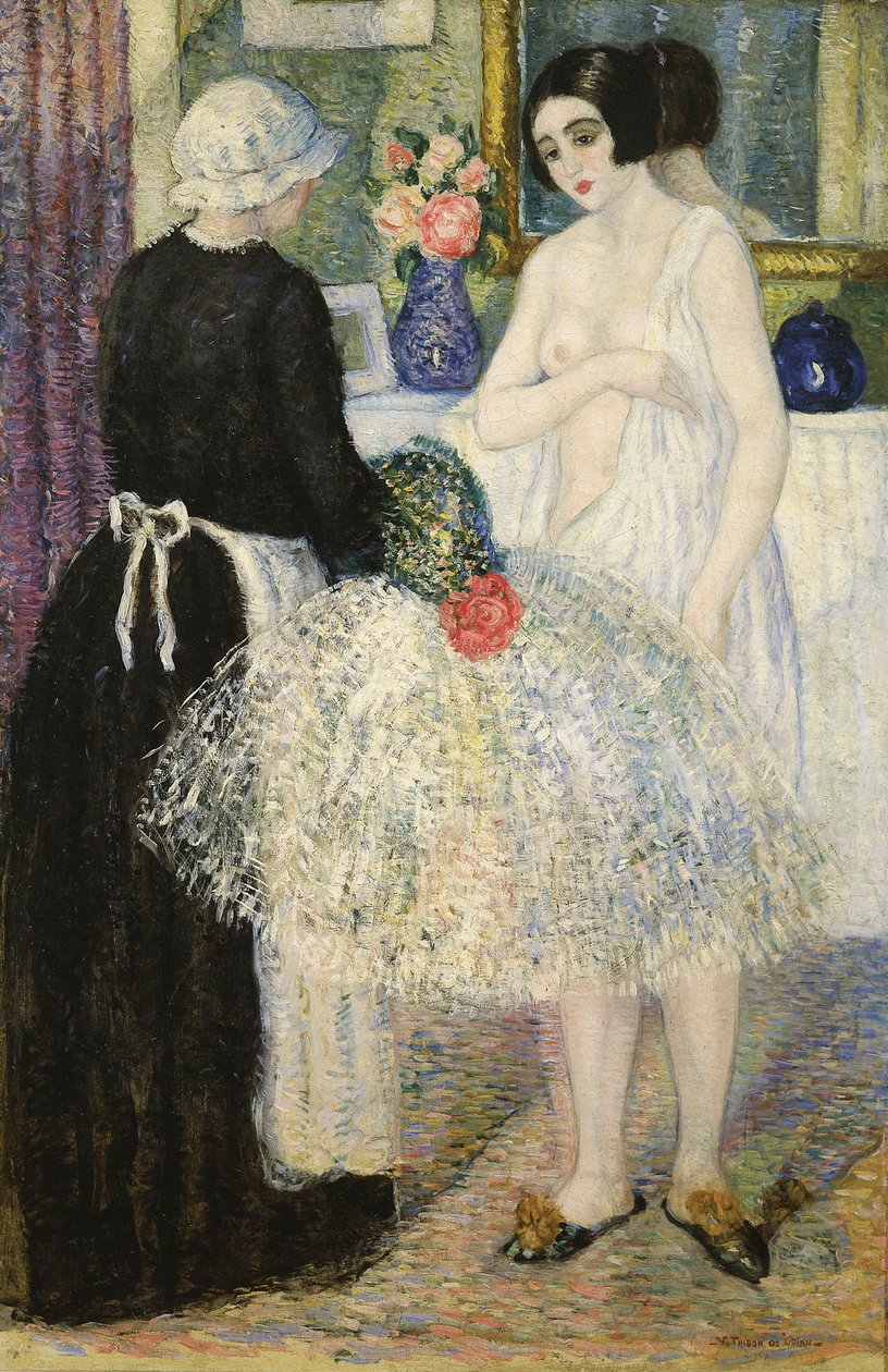 Teoksessa El Camerin, n. 1920 (öljy kankaalle) tekijältä Valentín Thibon de Libian