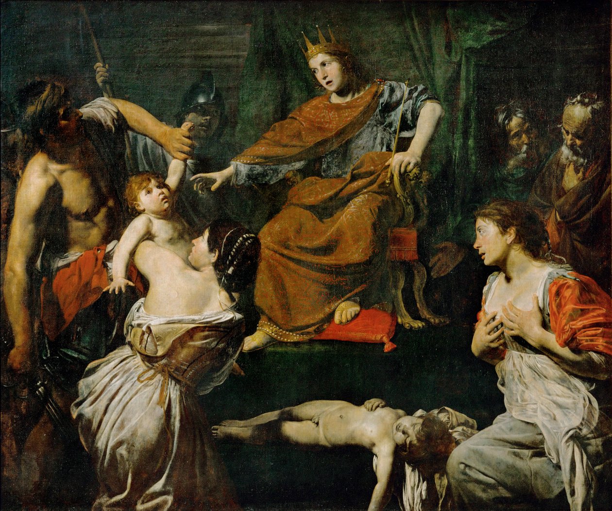 Le jugement de Salomon - Salomon tuomio ... tekijältä Valentin de Boulogne