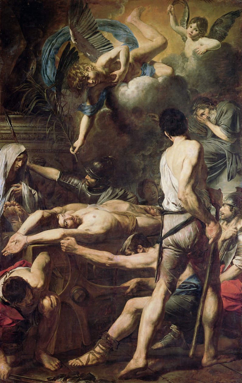 Pyhän Processuksen ja Pyhän Martinian marttyyrikuolema tekijältä Valentin de Boulogne