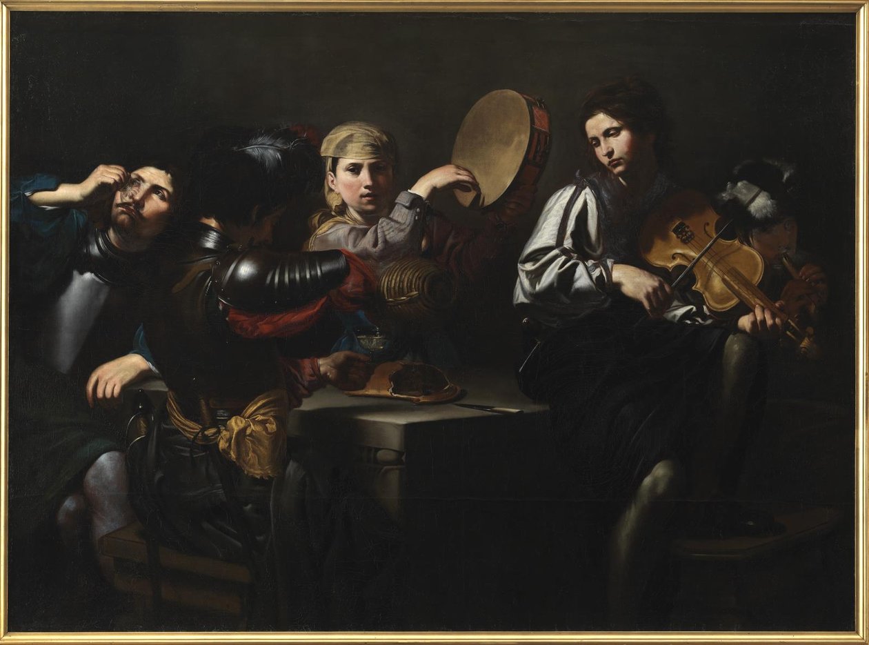 Muusikot ja sotilaat tekijältä Valentin de Boulogne