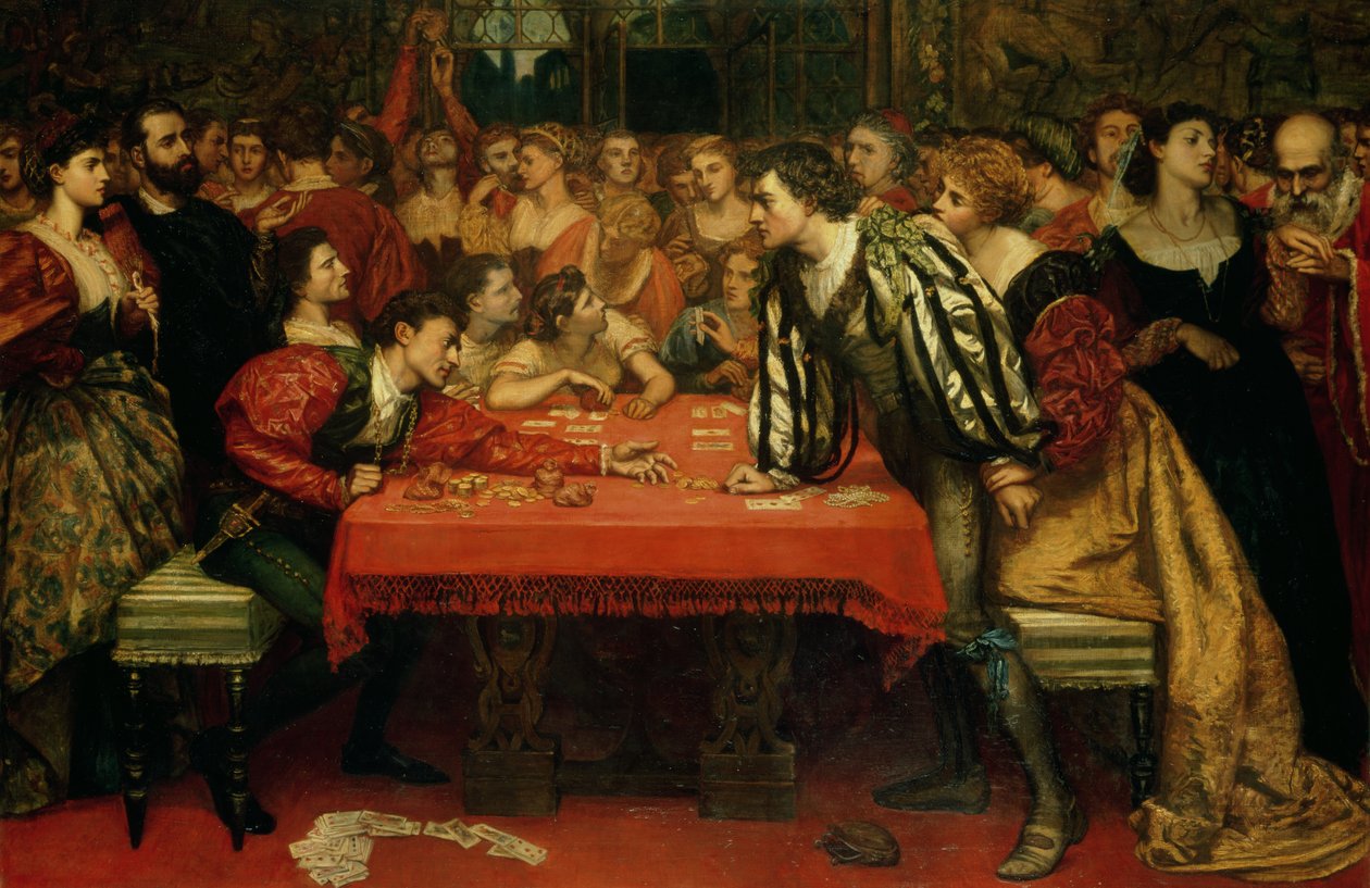 Venetsialainen pelitalo 1500-luvulla tekijältä Valentine Cameron Prinsep