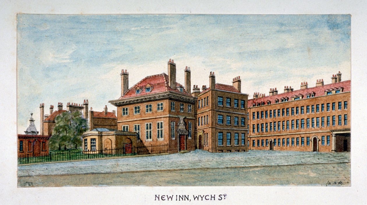 Näkymä New Innistä Wych Streetillä, Westminsterissä, Lontoossa, c1800 tekijältä Valentine Davis